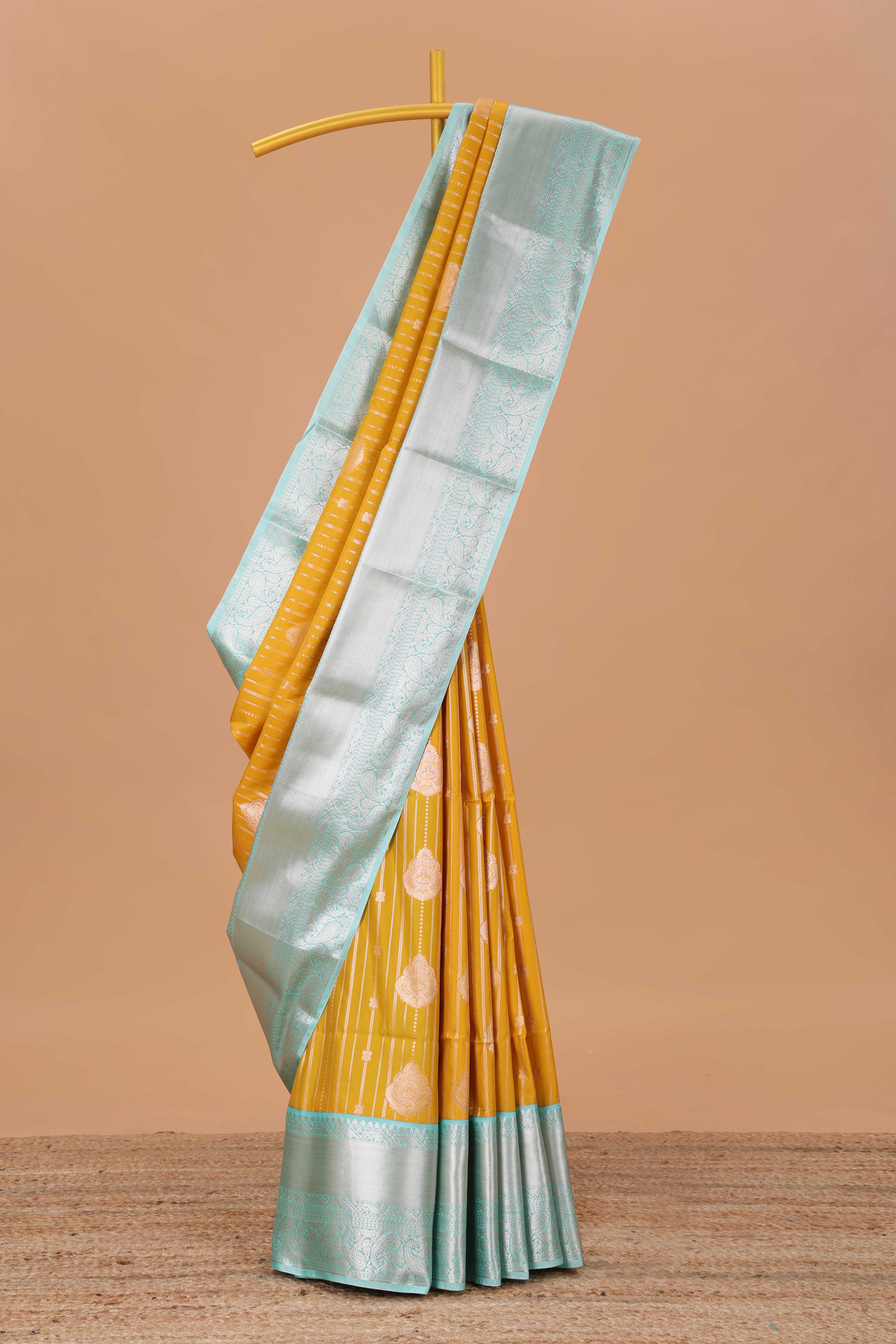 Mustard semi soft silk 