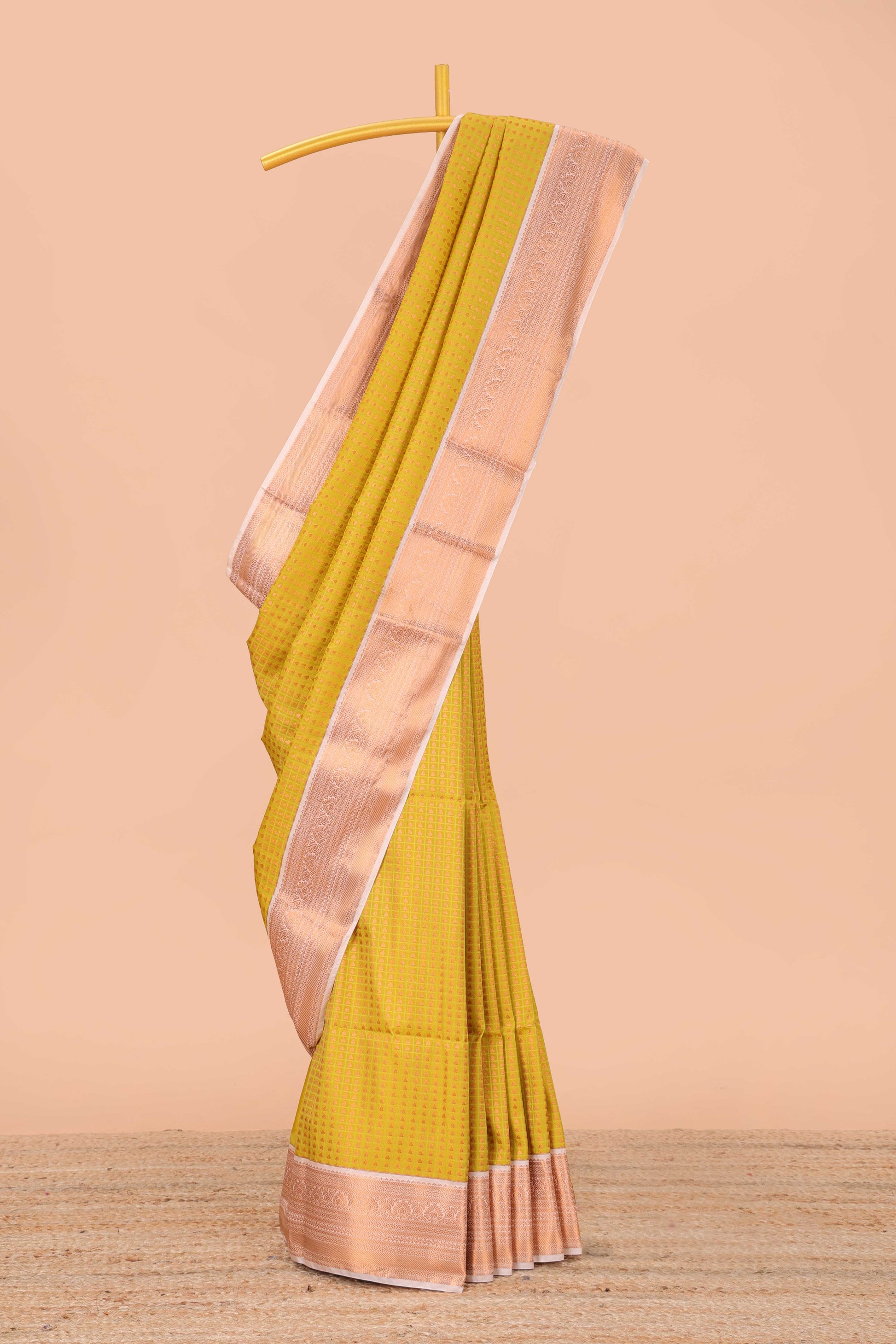 Mustard semi soft yellow silk 