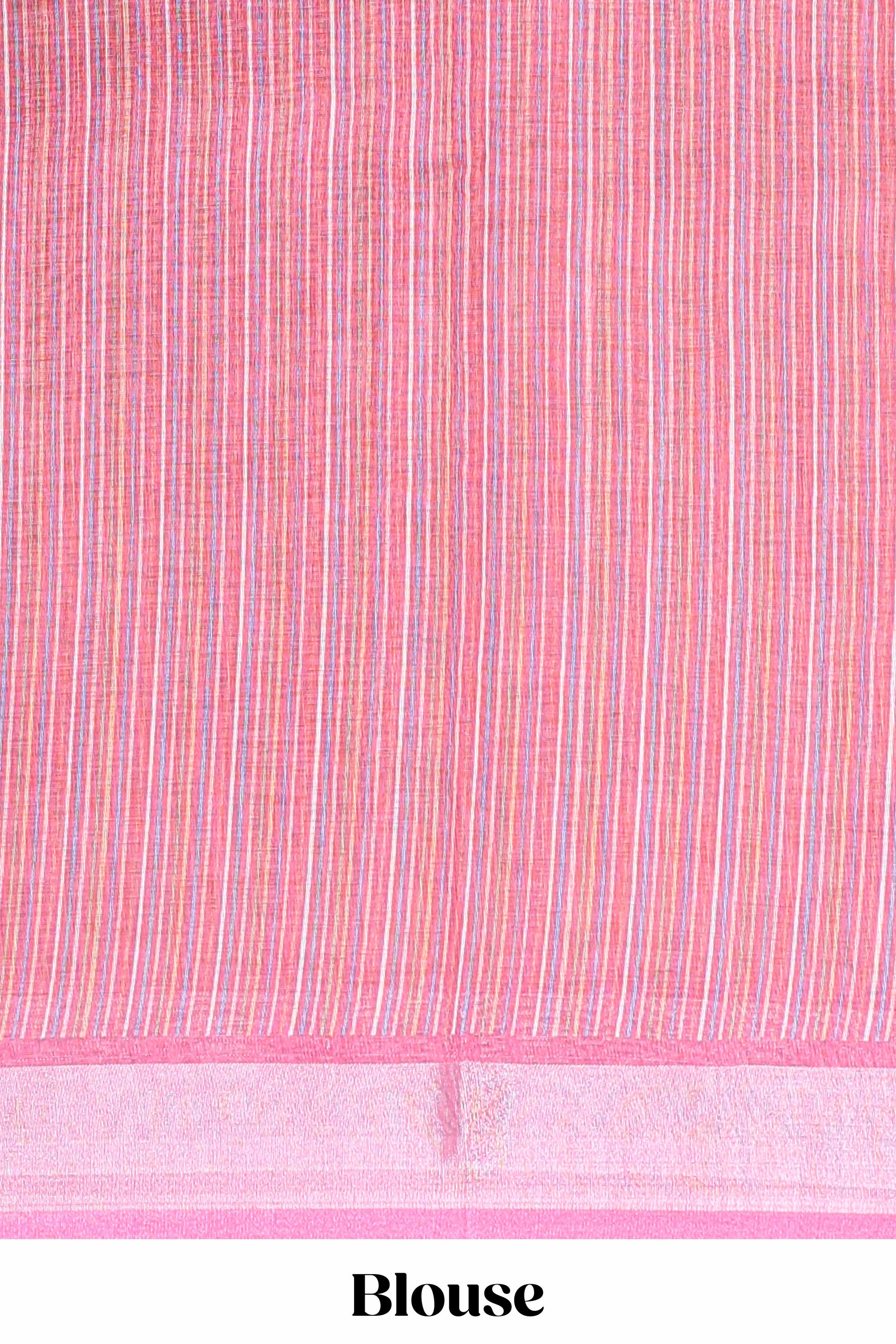 Mustard traditional linen cotton saree