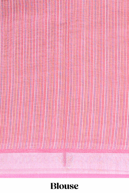 Mustard traditional linen cotton saree