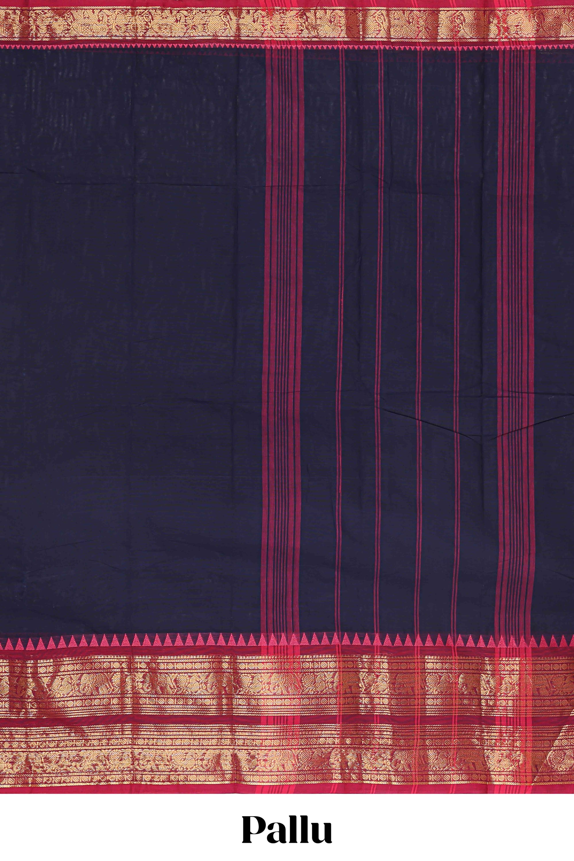  Navy Blue chettinad cotton saree