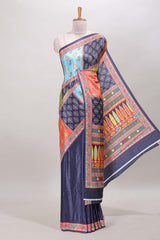 Navy blue textured masakali