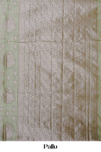 Olive butta tussar silk saree