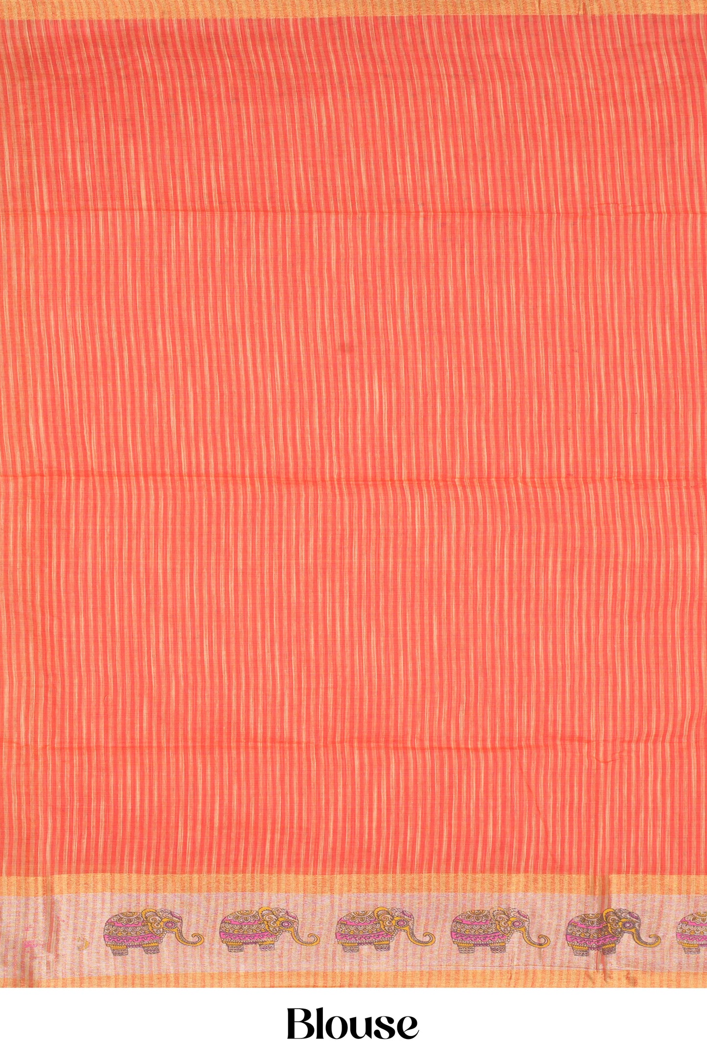 Orange Border Detail Cotton Saree