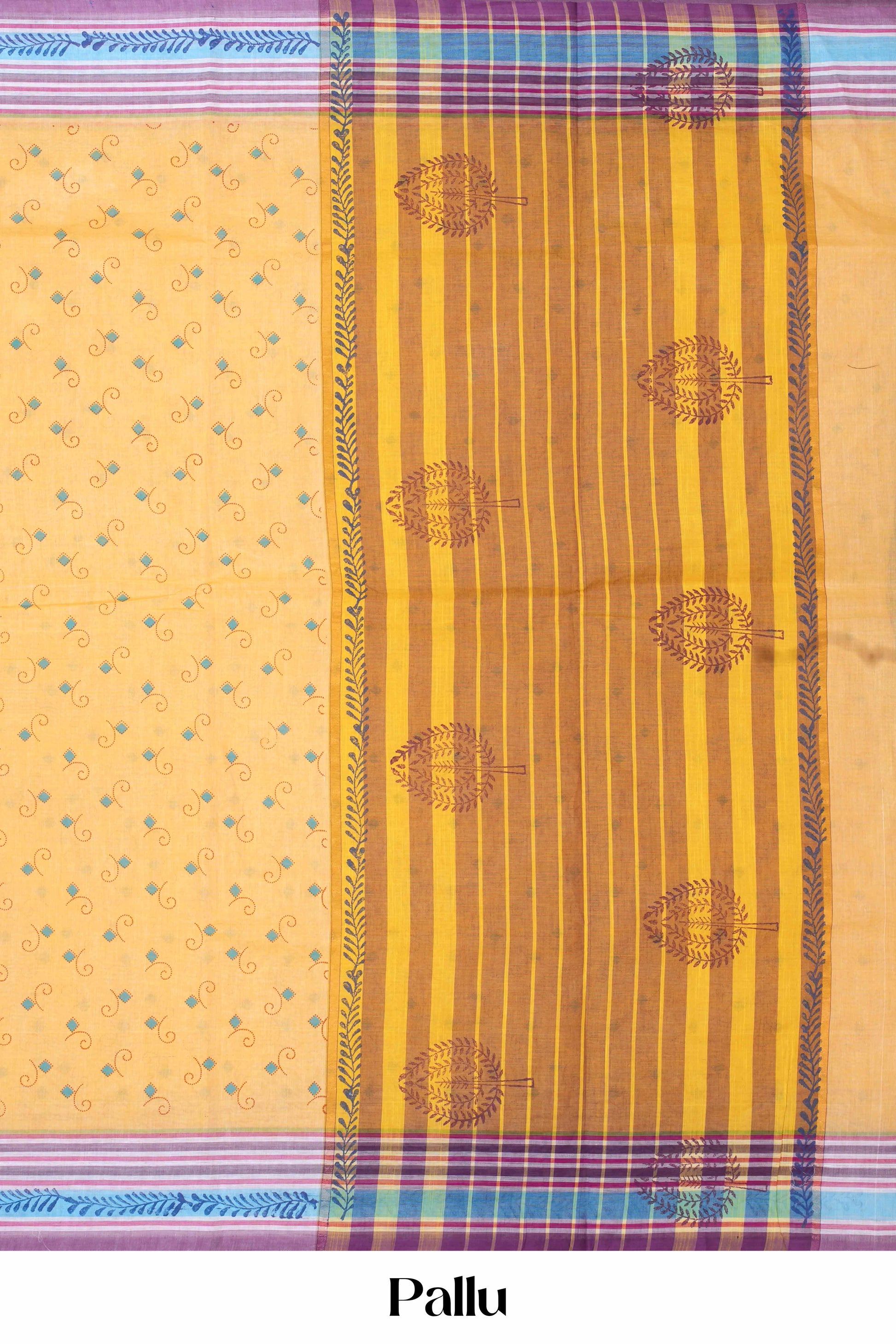 Orange Chirala cotton saree