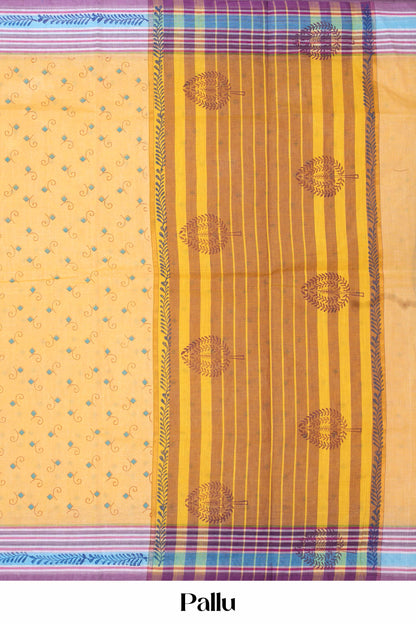 Orange Chirala cotton saree