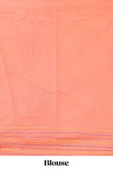 Orange casual chanderi cotton saree