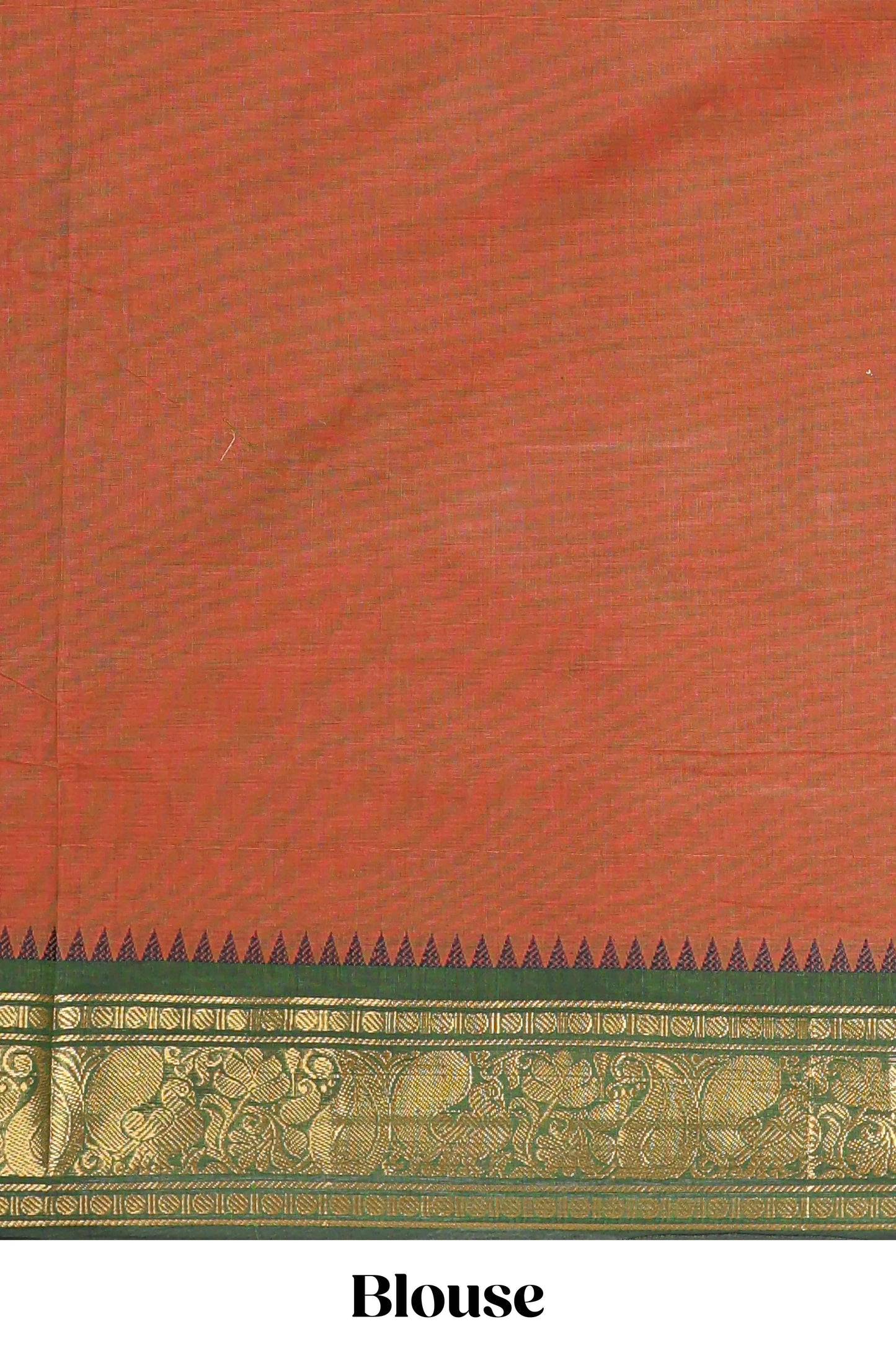 Orange chettinad saree matching blouse