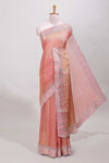 Orange dotted stone saree