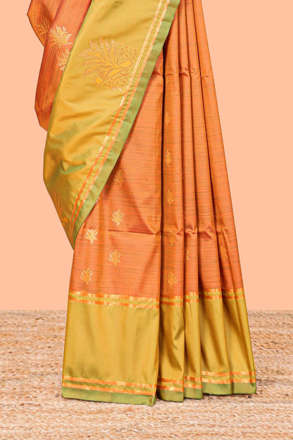 Orange elegant drape saree