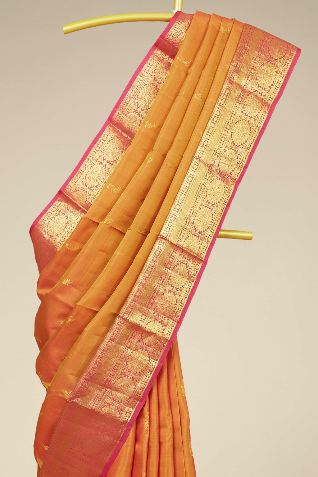 Orange elegant silk saree
