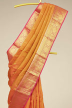 Orange elegant silk saree

