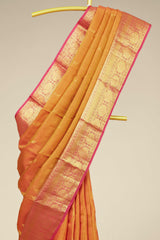 Orange elegant silk saree