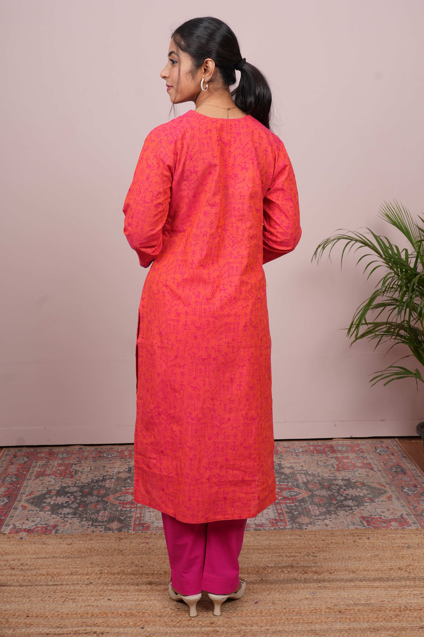 Orange elegant suit with dupatta