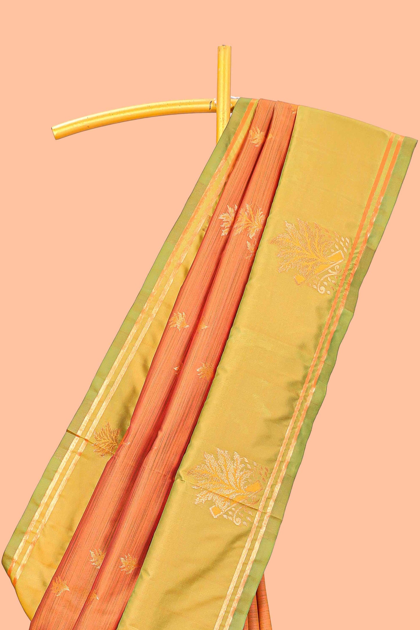 Orange festive saree