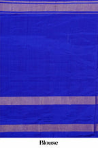 Orange green ikkat with contrast border