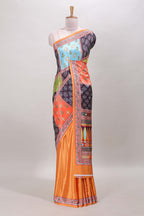 Orange masakali Matching blouse pairing