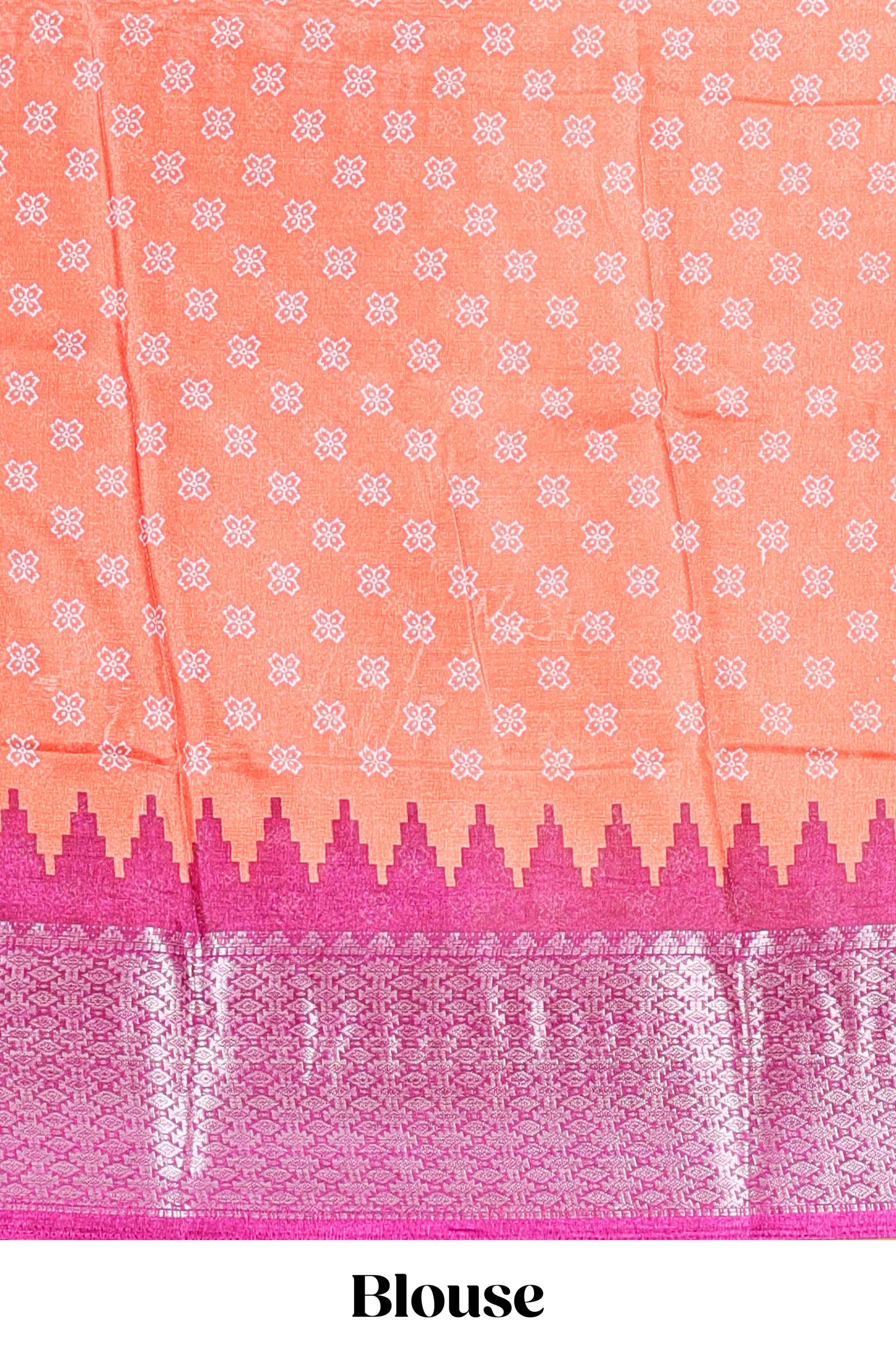 Orange semi dola festive saree