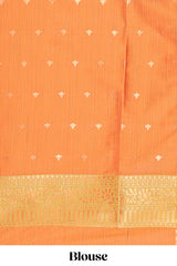 Orange semi soft silk occasion saree