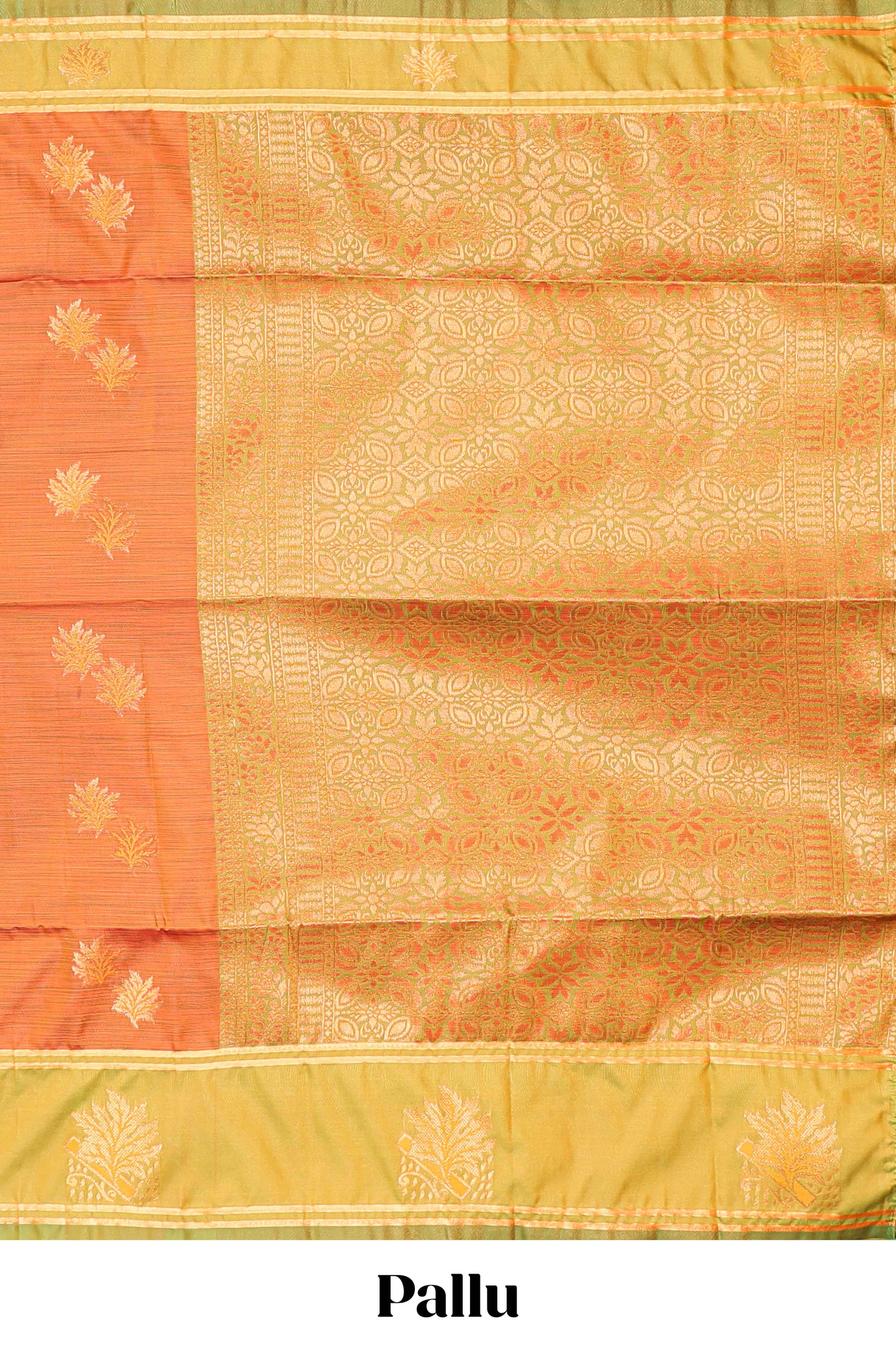 Orange semi soft silk traditional saree