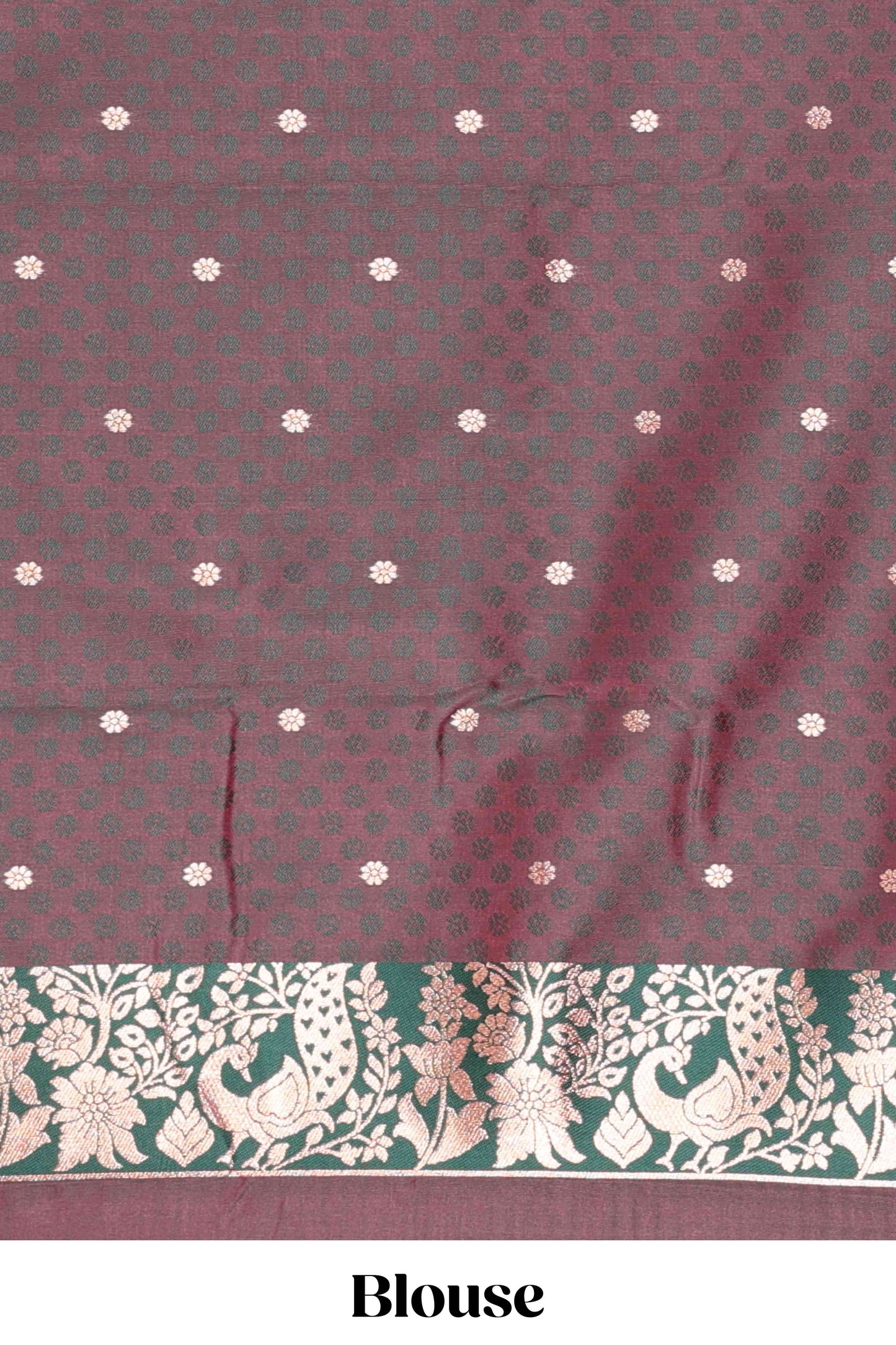 Orange silk small zari motif saree