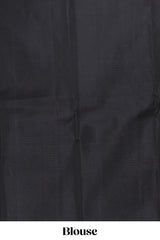 Multi color checked parambariya pattu saree with contrast leaf zari border and golden zari pallu