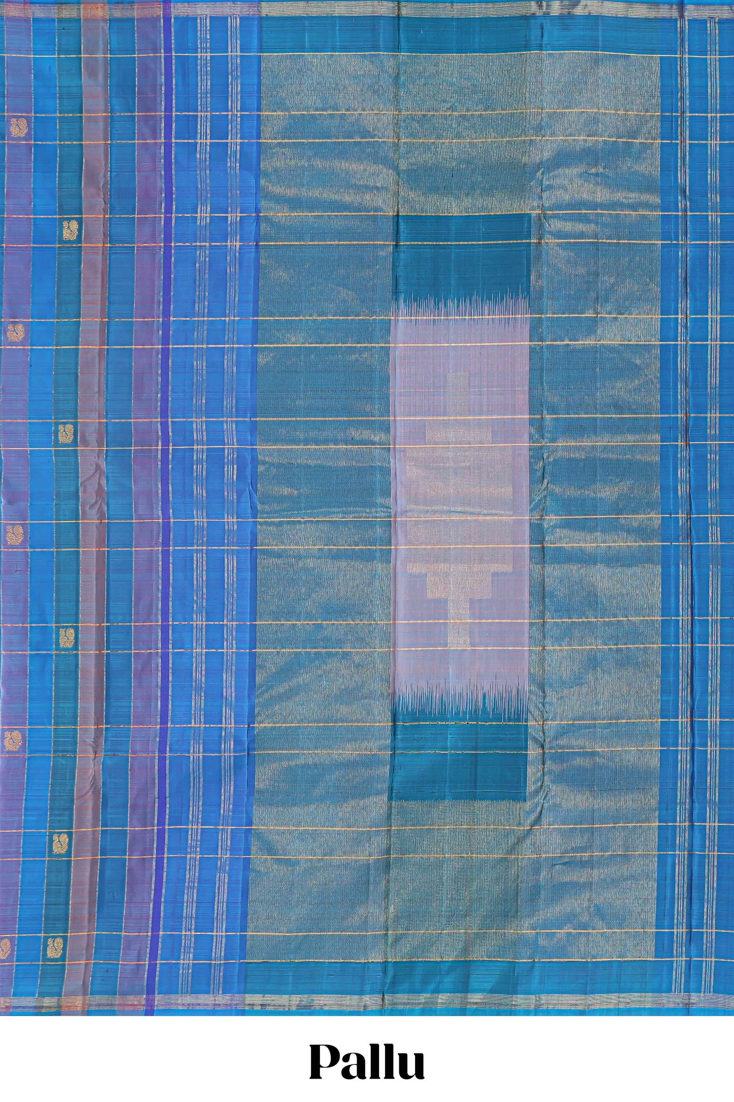 Multi color zari stripes and butta parambariya pattu saree with self zari border and matching blouse