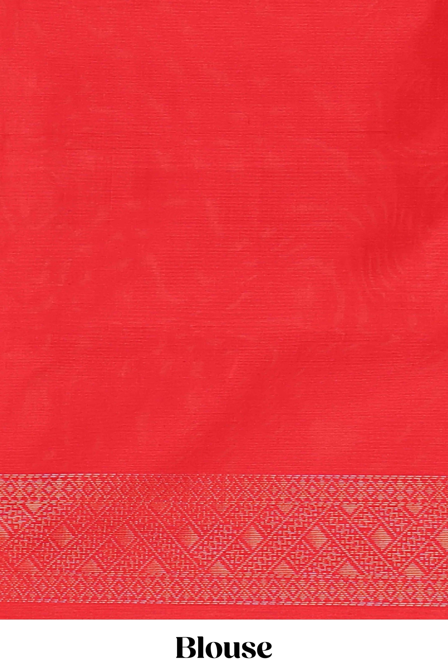 Borderless brown chevron and ikkat style parambariya pattu saree with contrast blouse and pallu