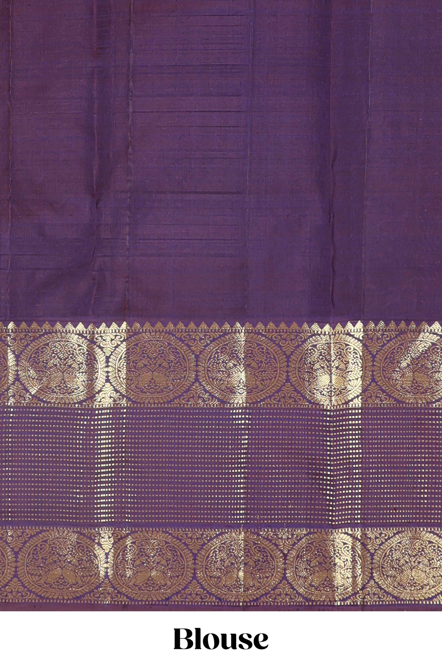 Violet zari butta parambariya pattu saree with contrast bentex border and pallu