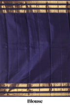 Green zari motifs parambariya pattu saree with contrast zari border and blouse