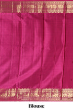 Maroon zari motifs parambariya pattu saree with contrast zari border and blouse