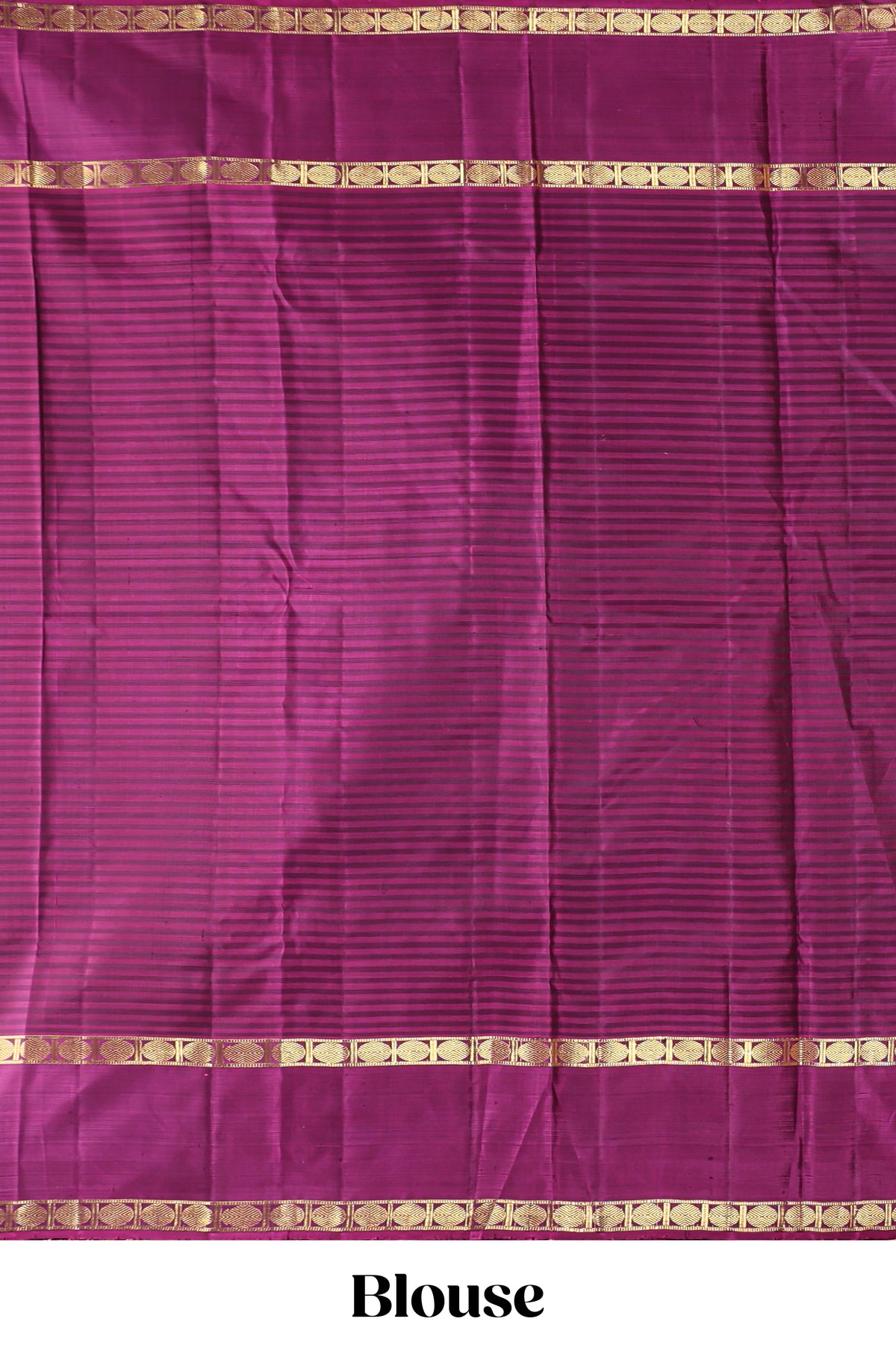 Dark green striped zari motifs parambariya pattu saree with contrast zari border and blouse