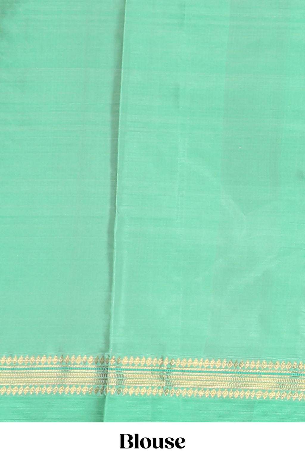 Mustard yellow checked parambariya pattu saree with zari buttas with contrast turquoise green border with zari pallu and plain blouse