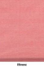 Onion pink floral motifs kovai cotton saree with self border and matching pallu