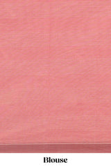 Onion pink floral motifs kovai cotton saree with self border and matching pallu