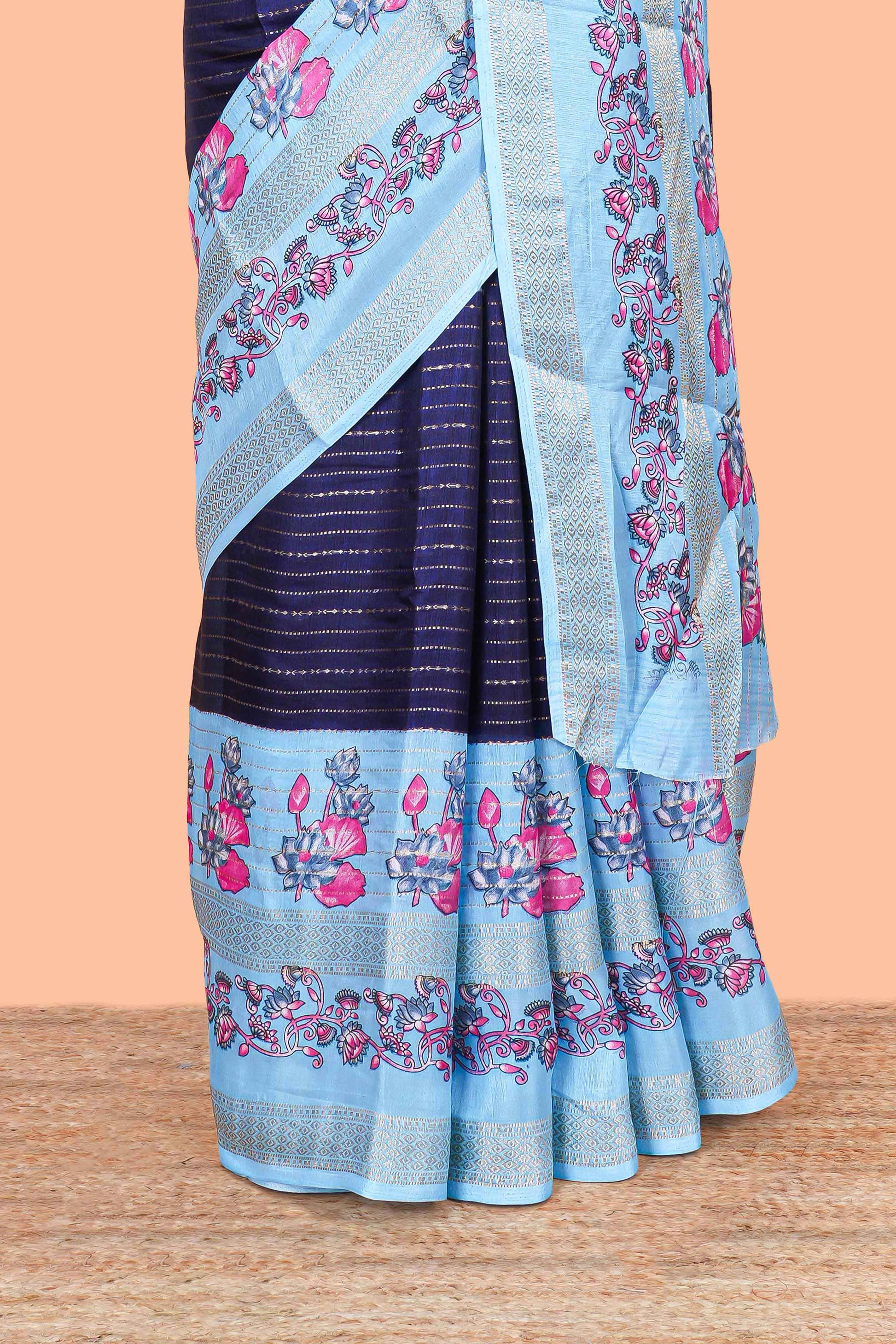 Pallu contrast accent