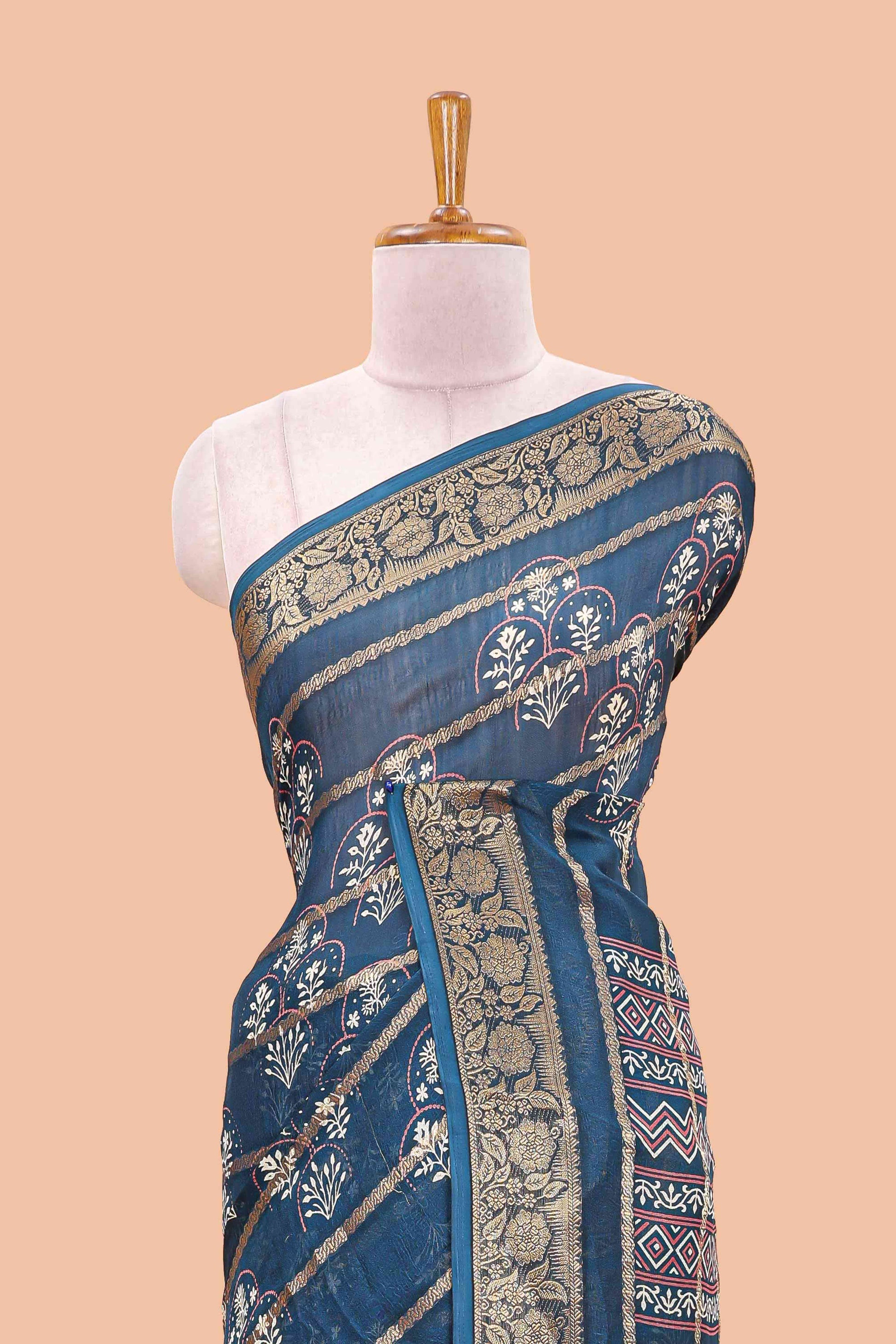 Pallu print detailing