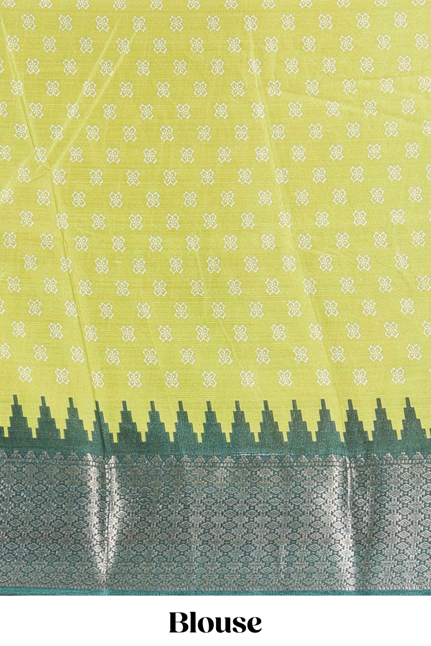 Parrot green semi dola festive saree
