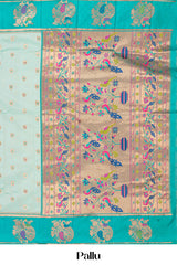 Pastel green art silk elegant saree