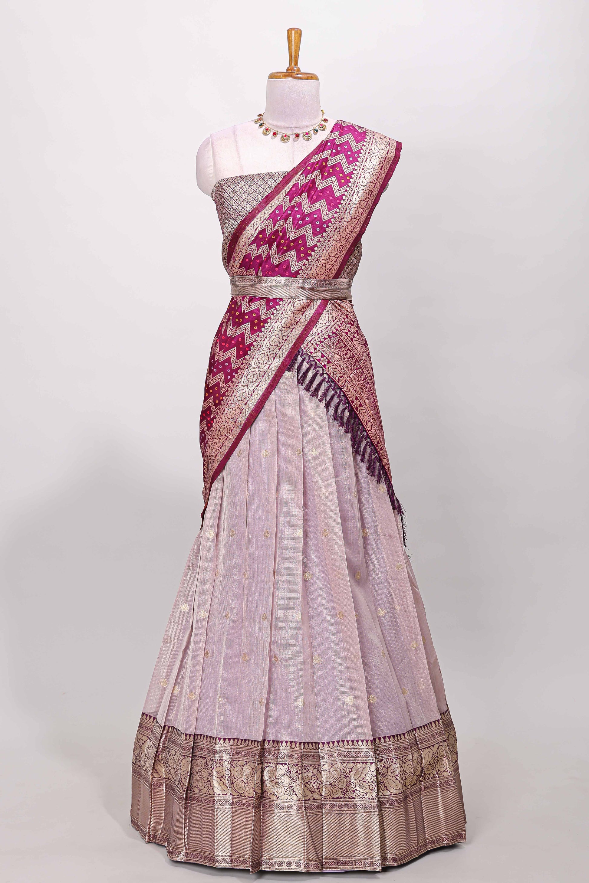 Pastel lavender festive attire