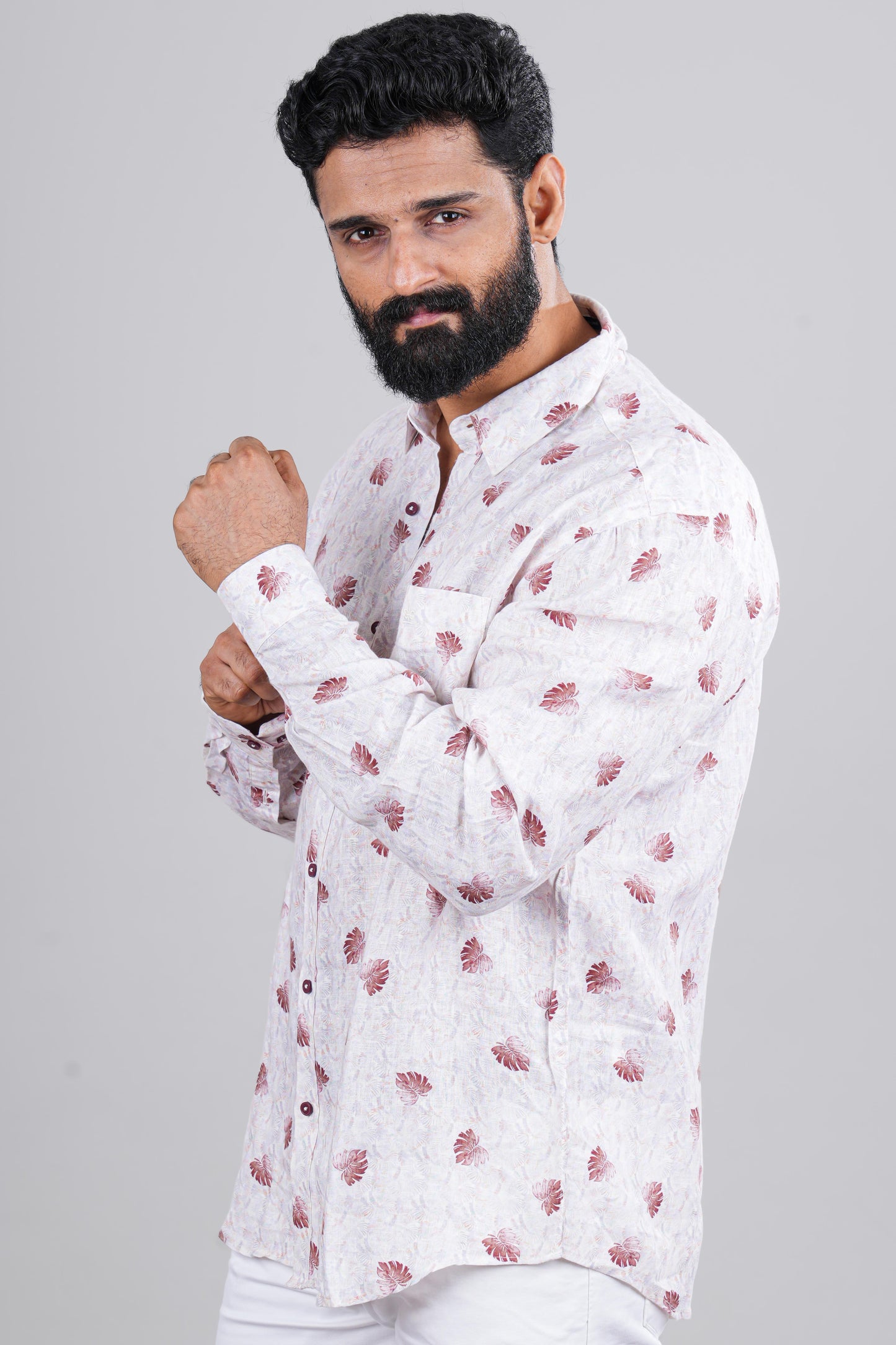 Pattern printed mens shirt
