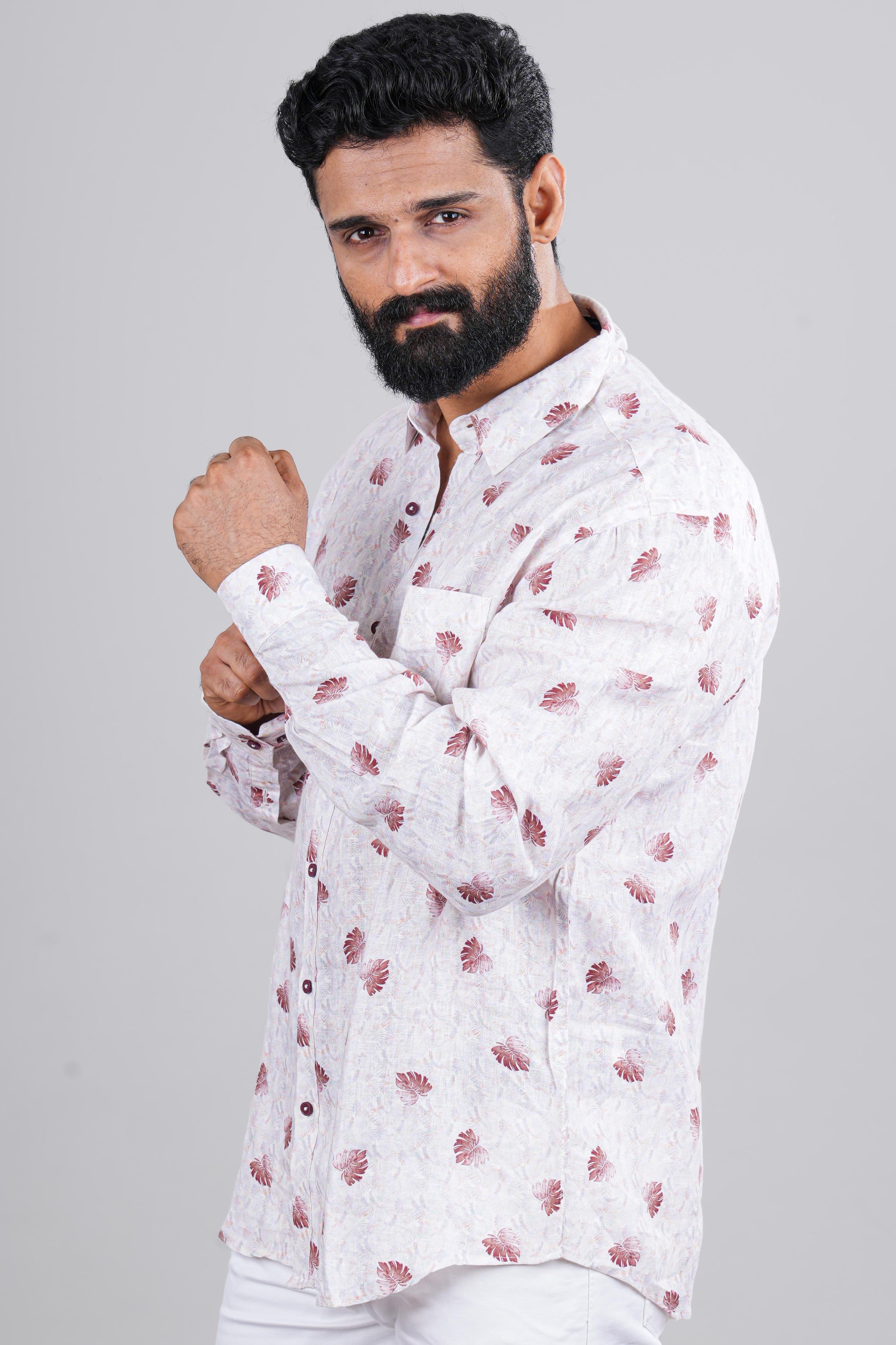Pattern printed mens shirt