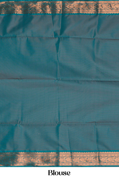 Peach art soft silk elegant saree