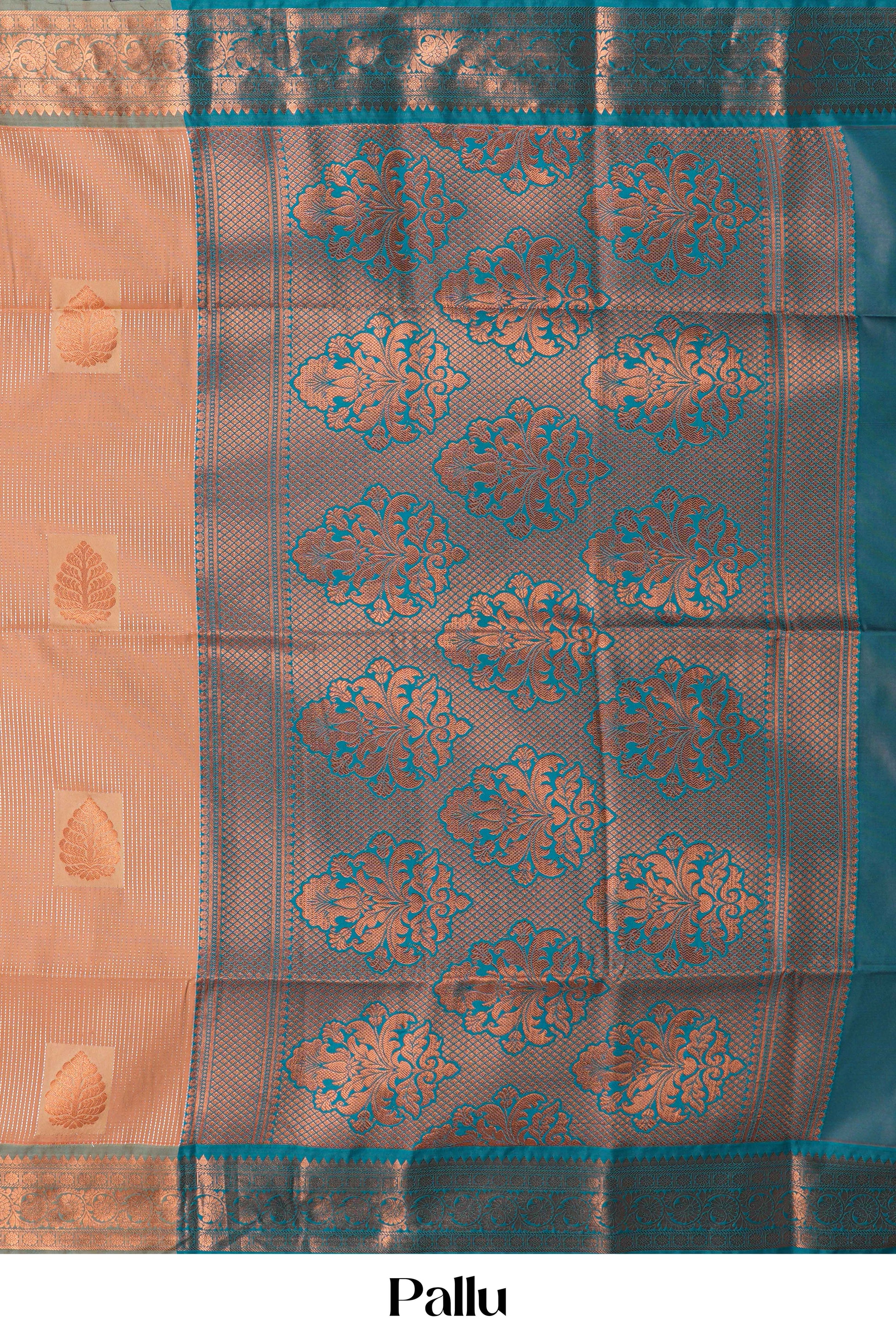 Peach art soft silk traditional saree