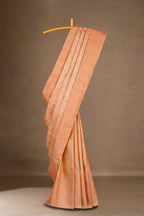 Peach bridal kanchipuram silk saree