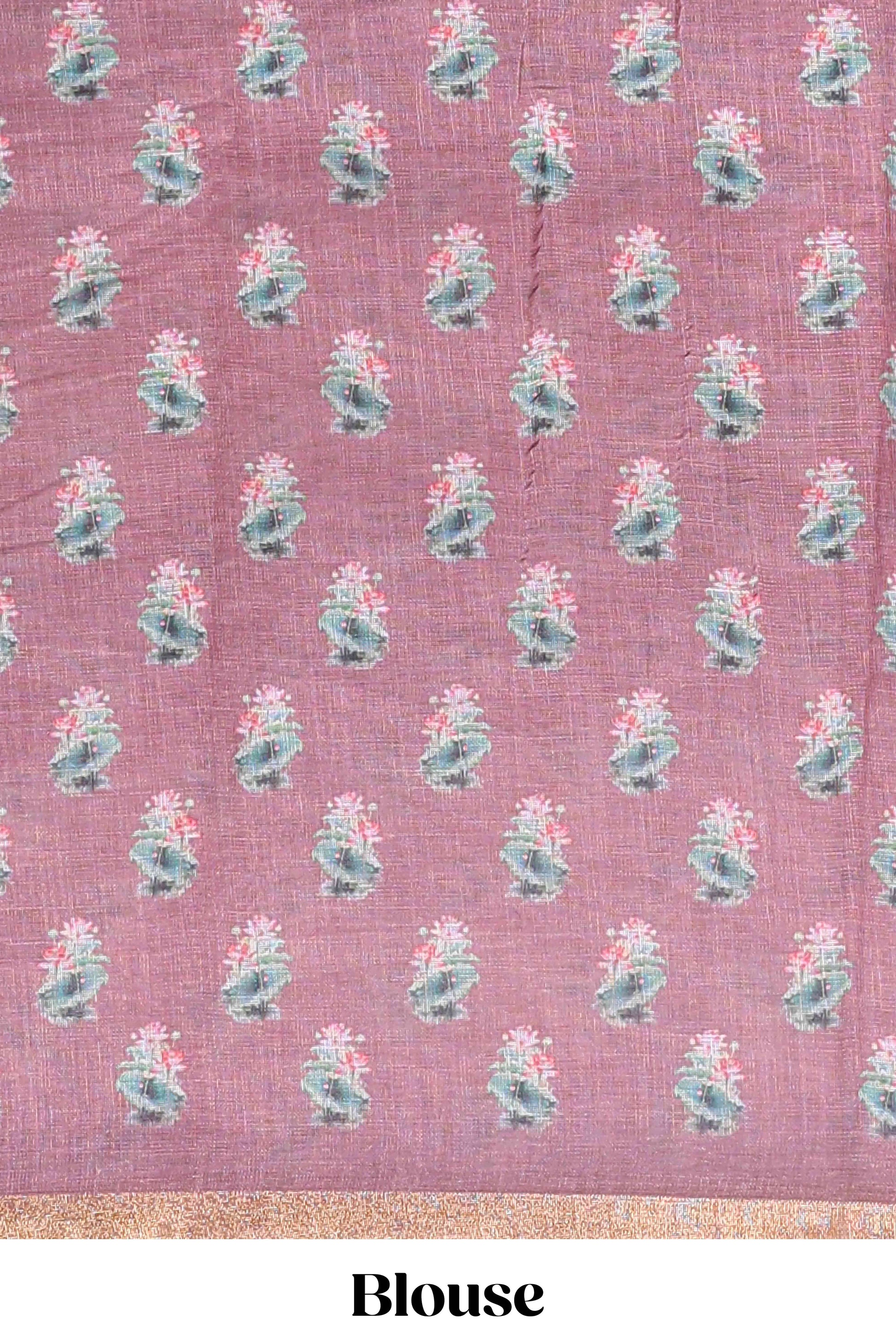  Peach casual linen sarees