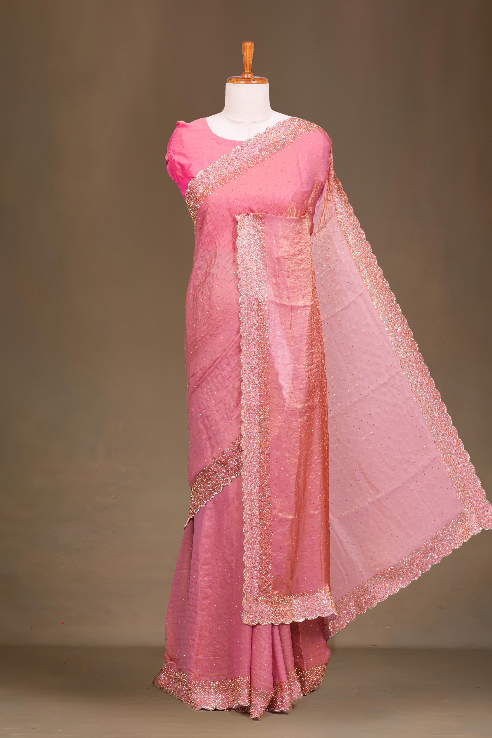 Peach chiffon fendi weave