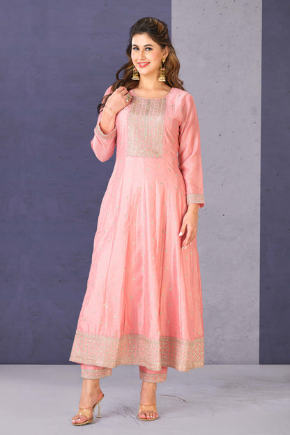 Peach designer salwar wear