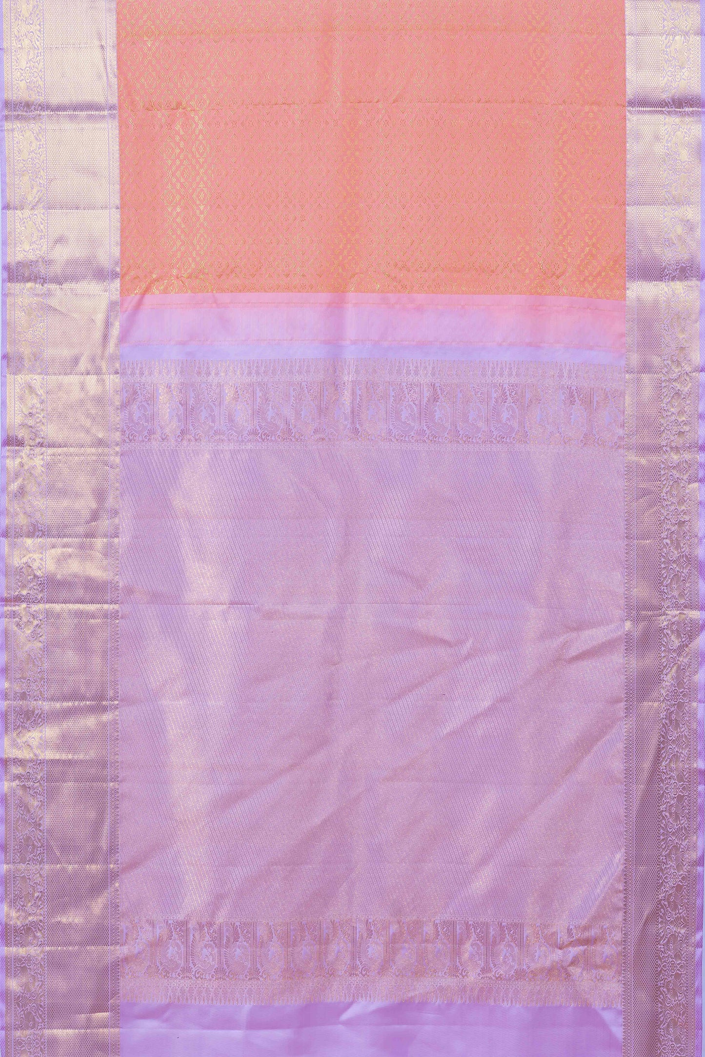 Peach jacquard silk sarees