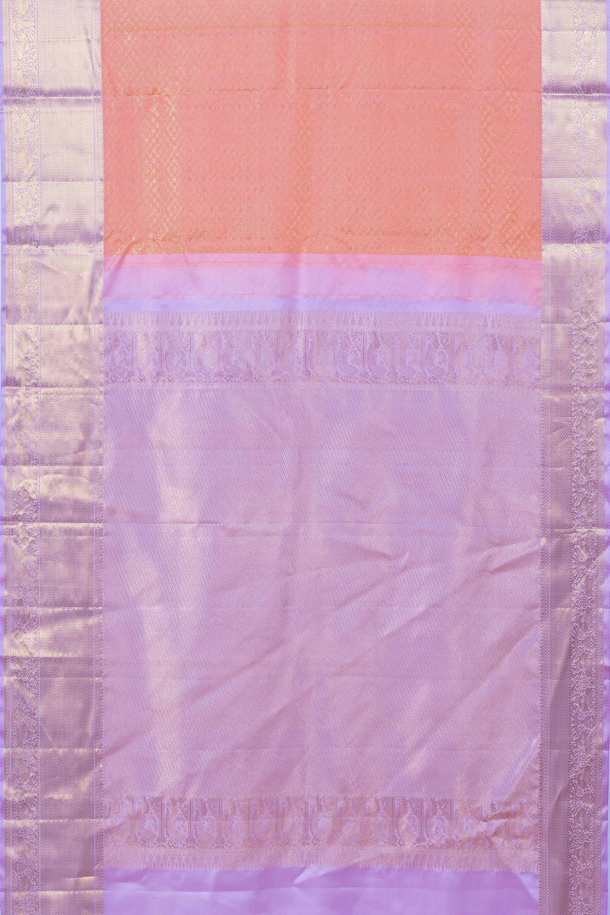 Peach jacquard silk sarees
